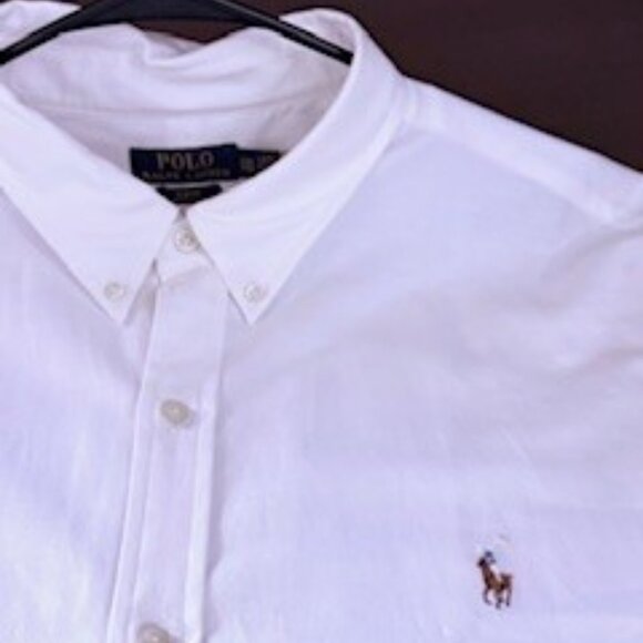 Polo By Ralph Lauren Men’s Slim Fit, Oxford  White Shirt, Size XXL 36/37 NWT - Picture 4 of 4